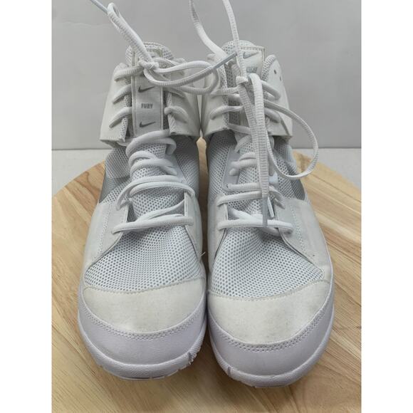New‎ Nike Fury Wrestling Shoes Mens 13 White Silver Metallic MMA Combat Boxing main image 3